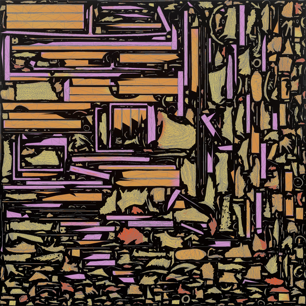 Young Woman Sitting on Bench with Backpack - UV layout, metallic roughness map