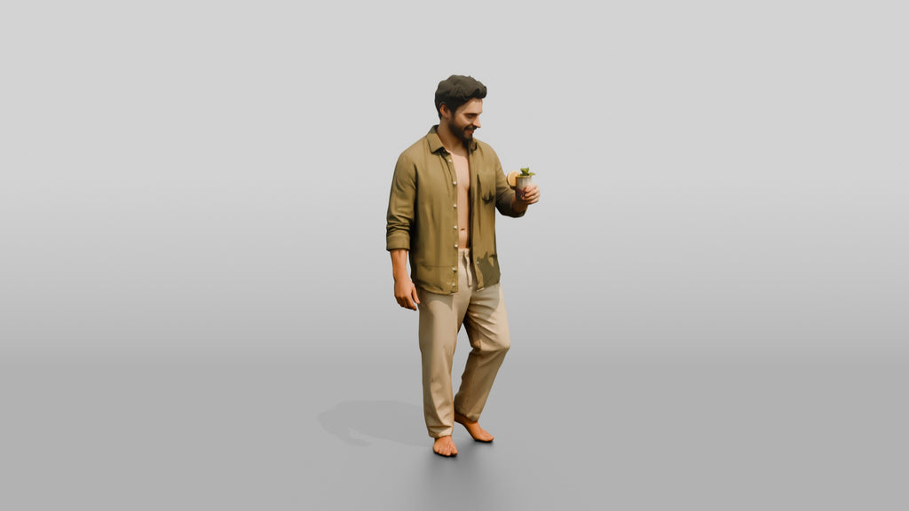 Man with an Orange Cocktail