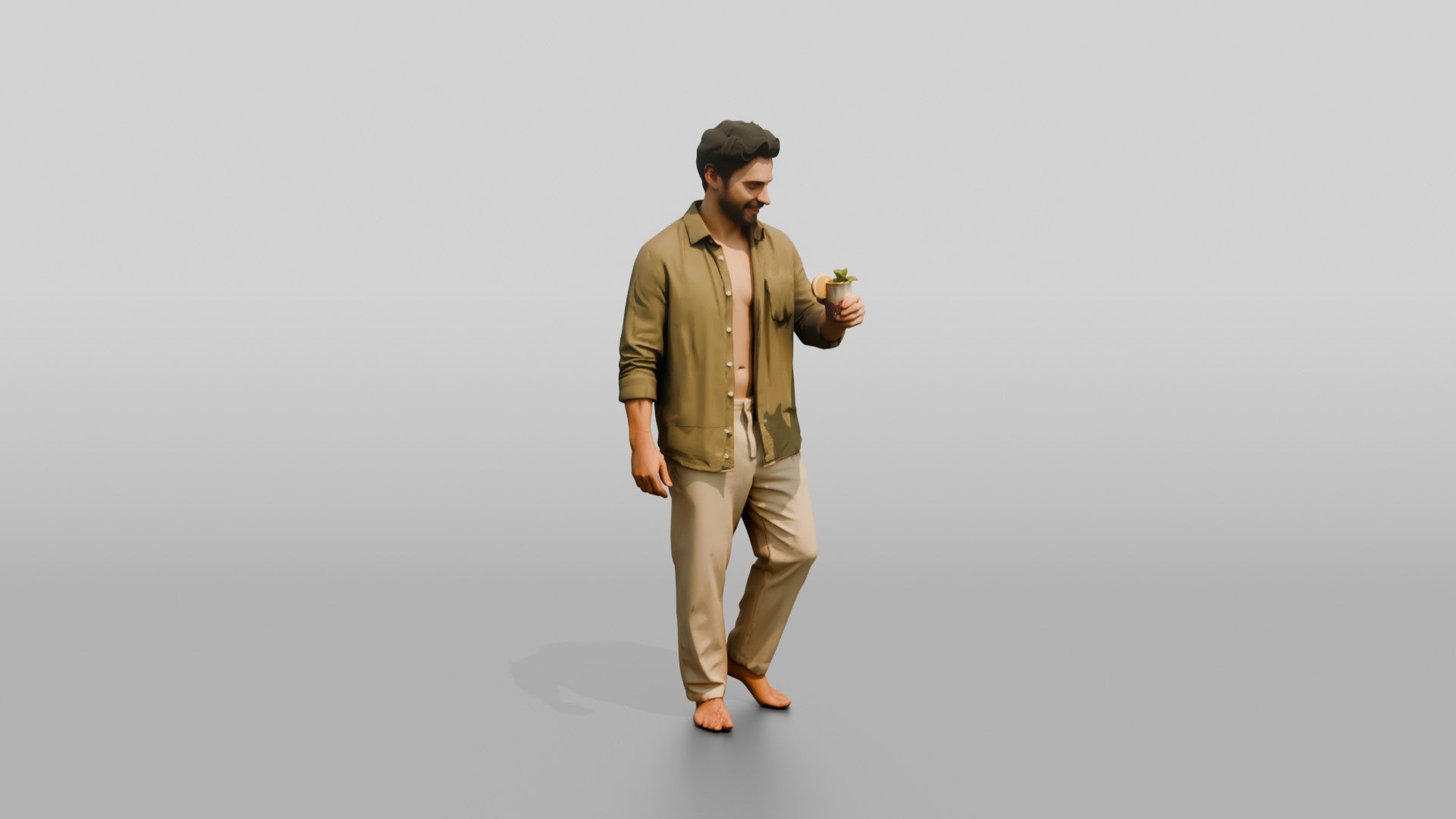 Man with an Orange Cocktail