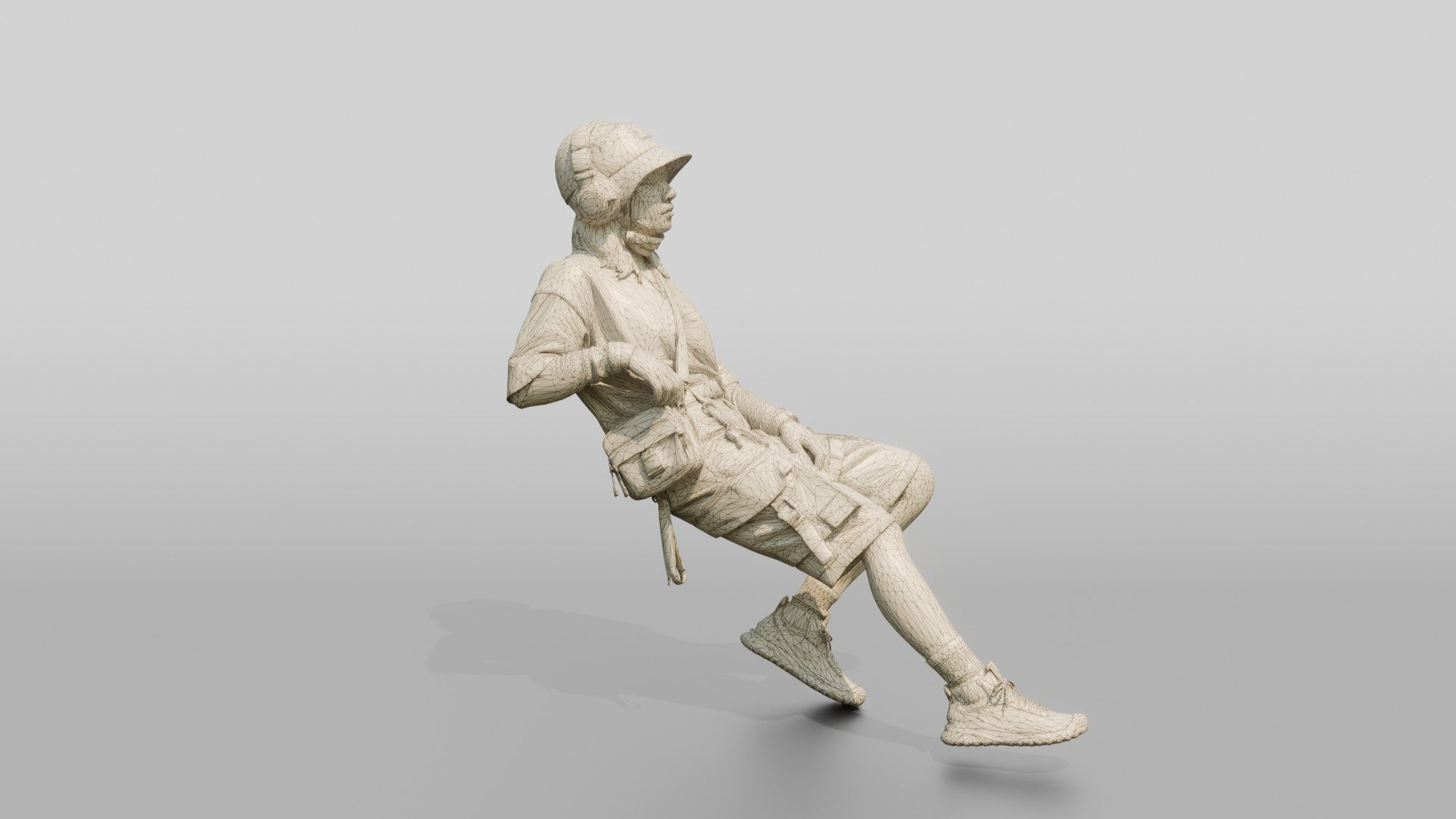 Streetwear Woman Lounging with Headphones