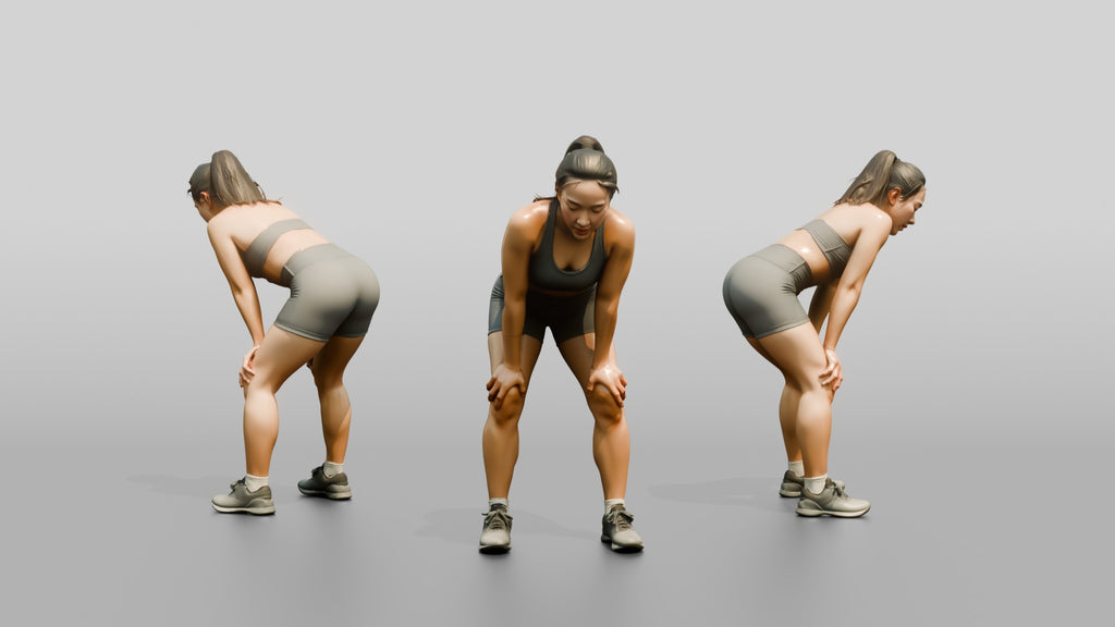 Woman Resting After Crossfit Workout