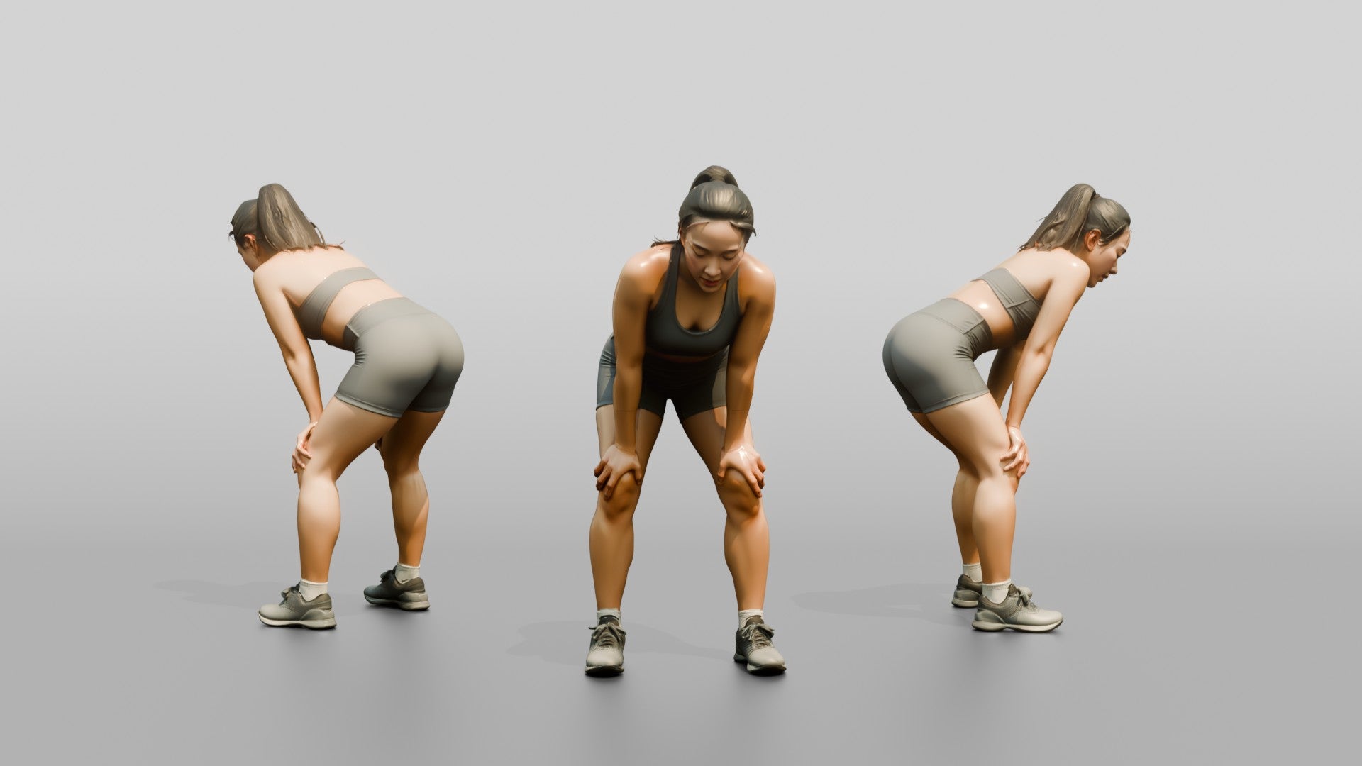 Woman Resting After Crossfit Workout