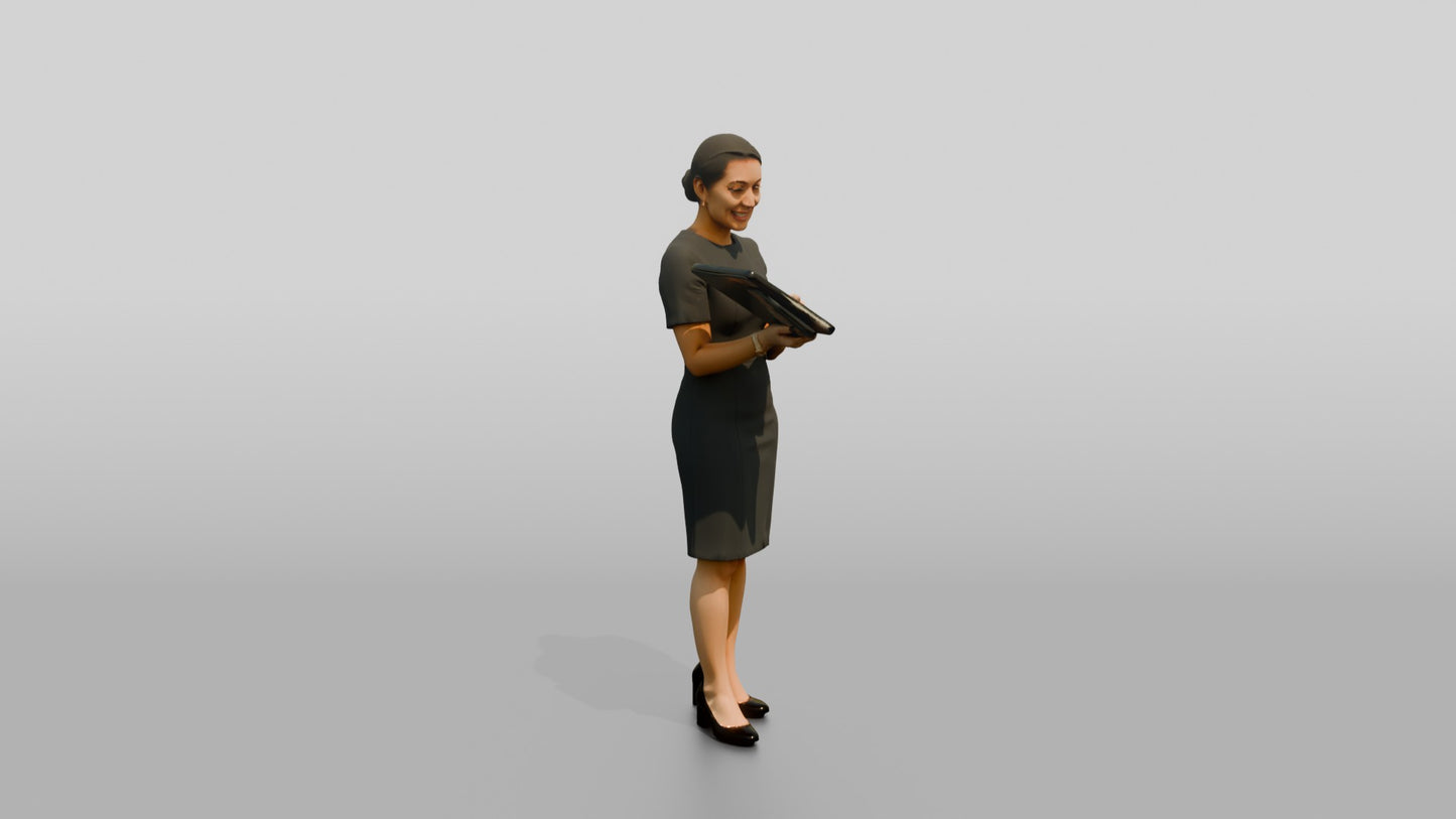 Businesswoman Presenting a Chart on a Laptop