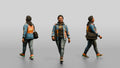 African Woman in Patched Denim Jacket Walking