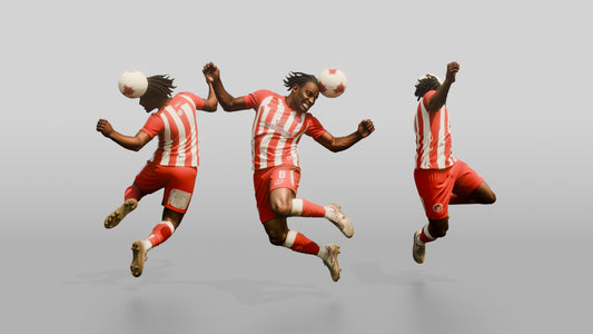 Soccer Player Jumping for a Header
