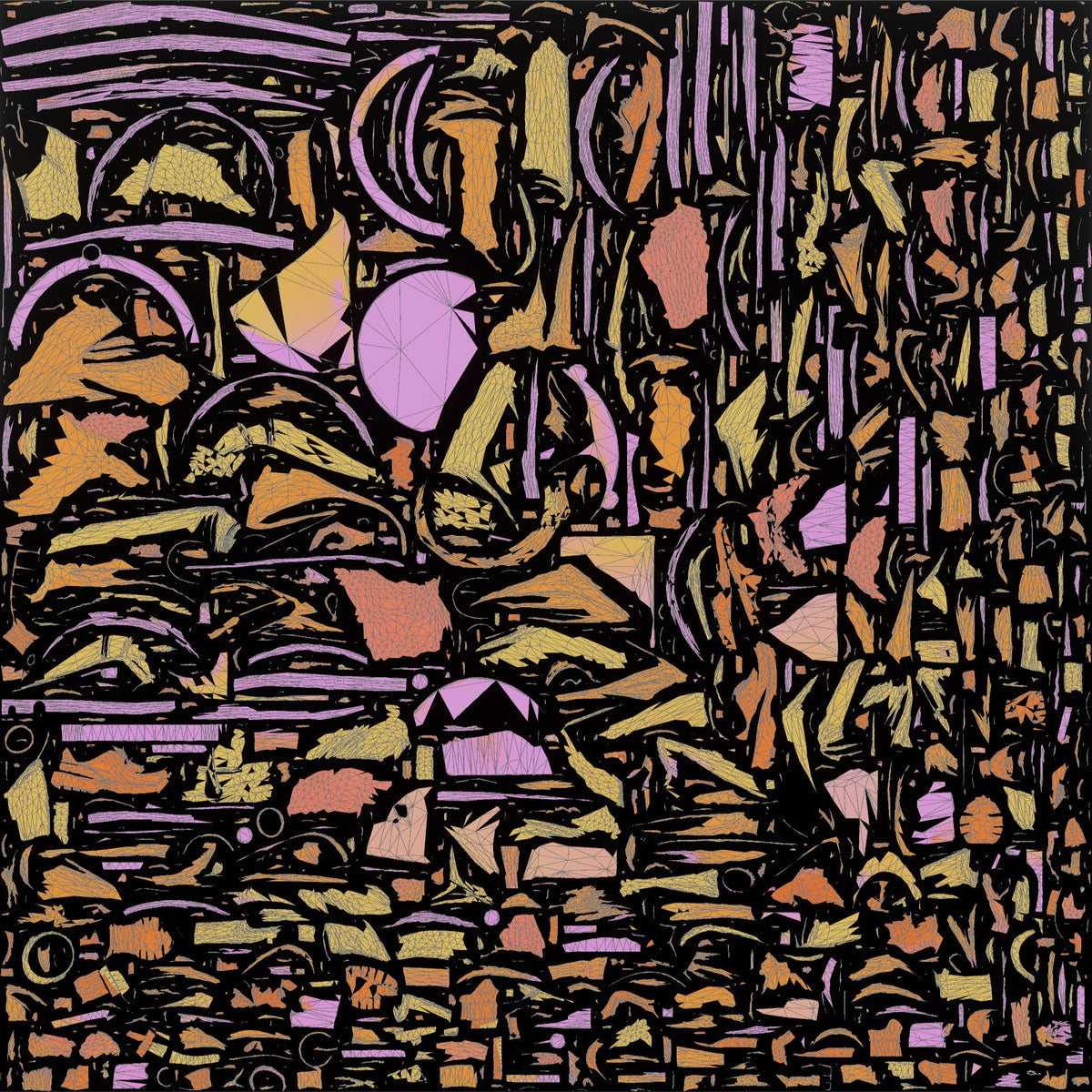 Asian Woman Sitting Backwards on Chair - UV layout, metallic roughness map