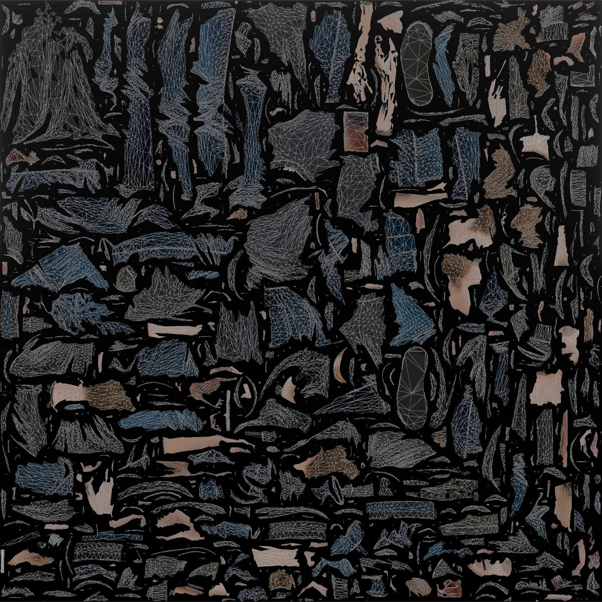 Man Customer Scrolling His Phone - UV layout, base color map