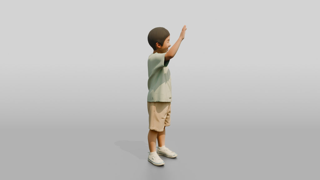Smiling Boy Waving Hello