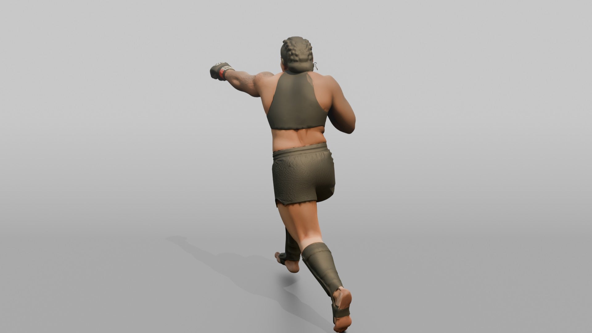 MMA Fighter Heavy Right Cross Punch