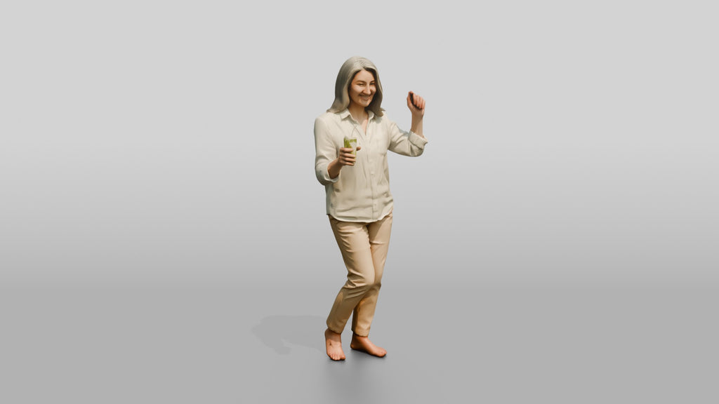 Woman Dancing with Cocktails