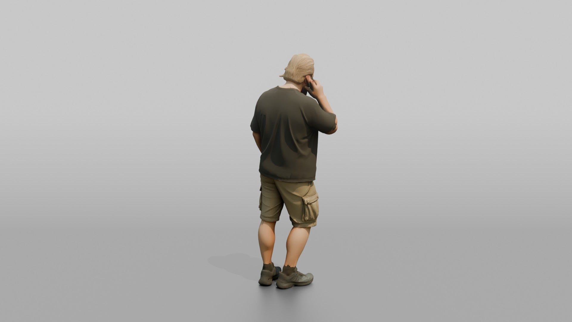 Scandinavian Man Talking on His Phone