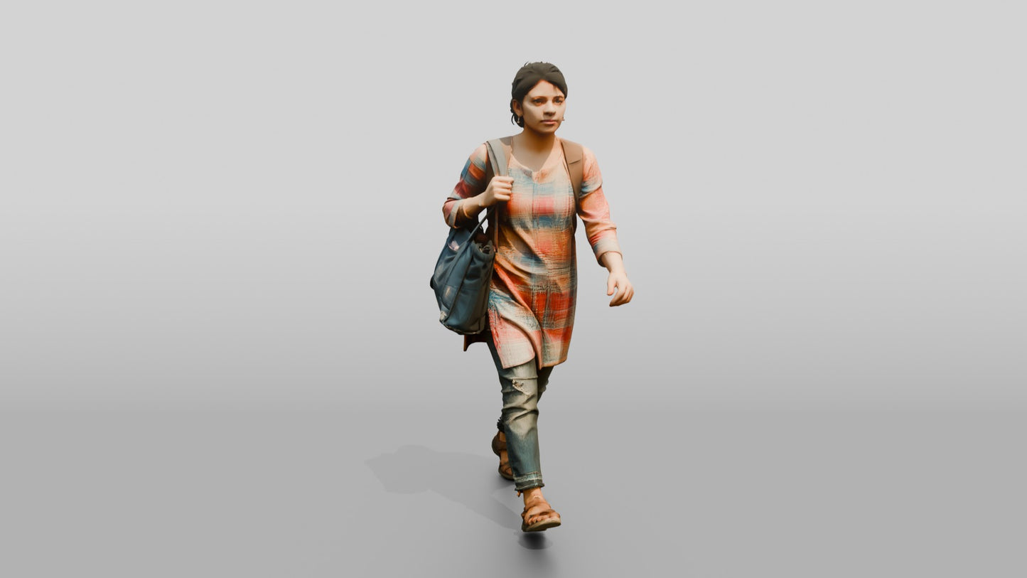 South Asian Female Walking