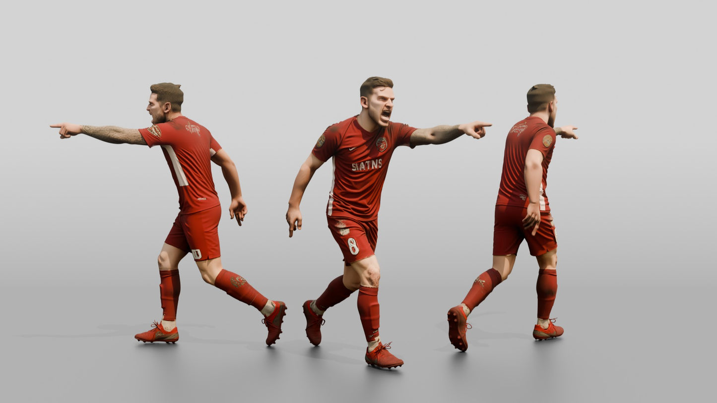 Soccer Player Side-Tackle