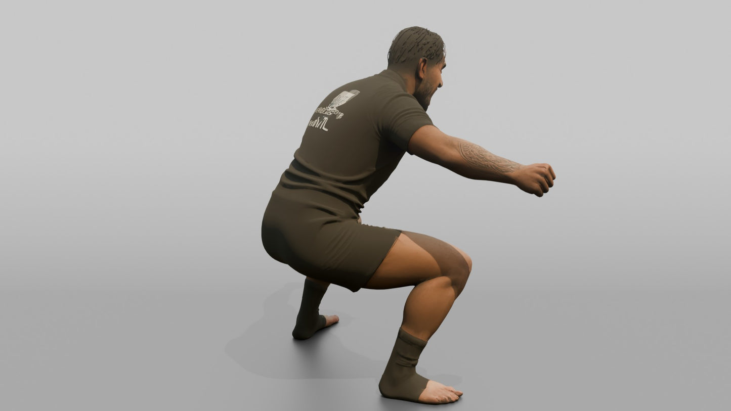 Maori Team Leader Performing the Haka