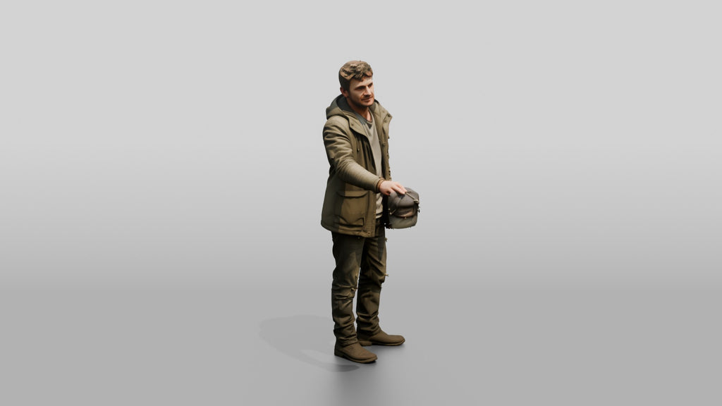 Homeless Man Holding Out a Tattered Baseball Cap