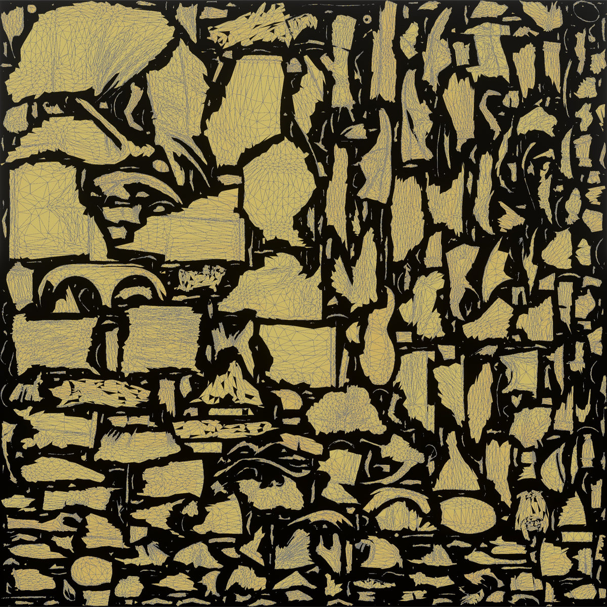 Nail Technician Woman Holding A Nail Polish Brush Up To Inspect It - UV layout, metallic roughness map
