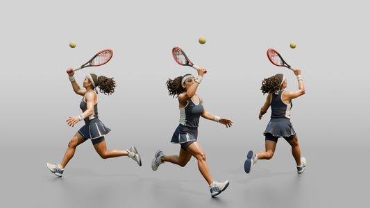 Female Tennis Player Hitting a Defensive Lob