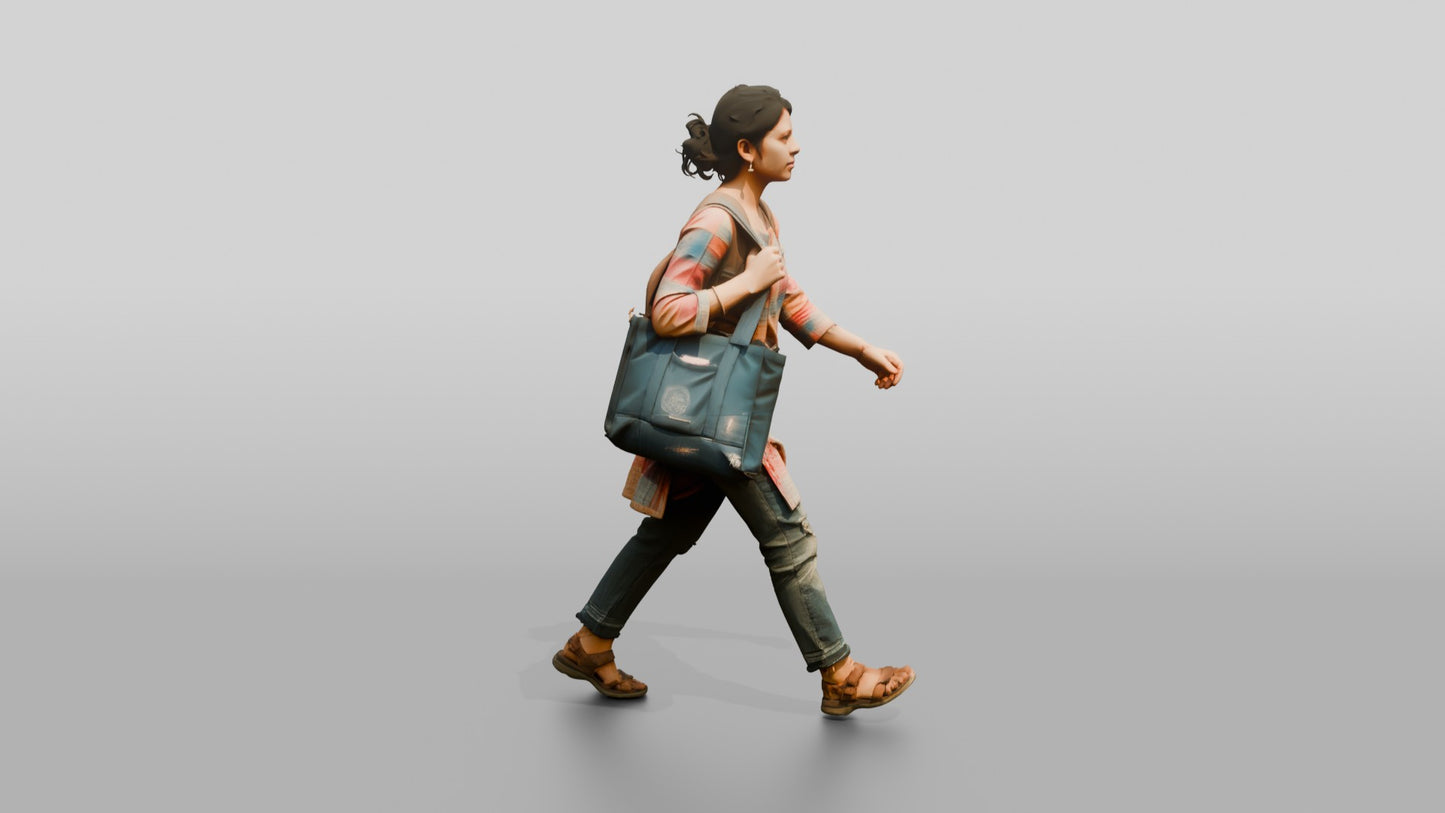 South Asian Female Walking
