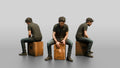 Cajon Player Sitting Atop Box Drum