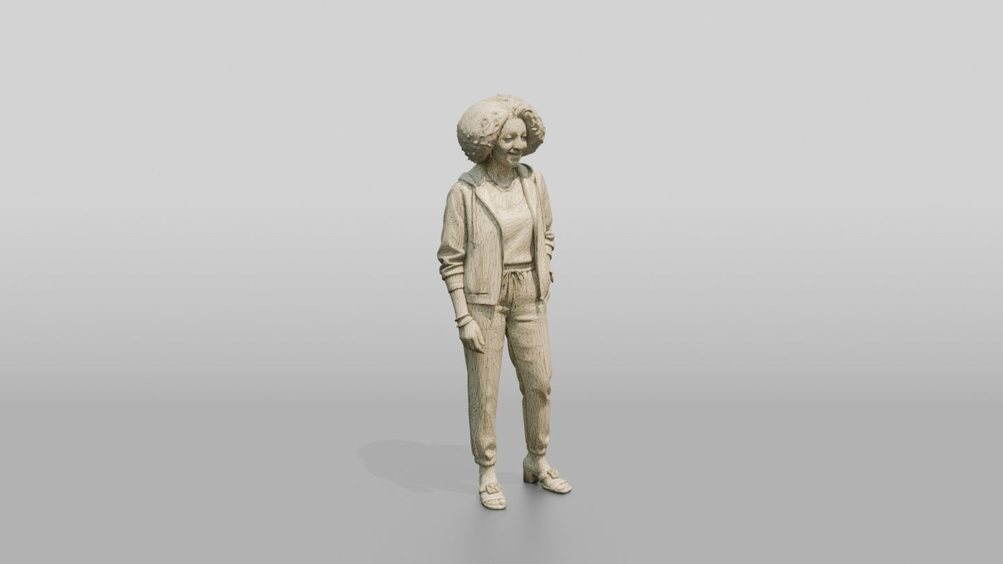 African-American Woman in Summer Tracksuit