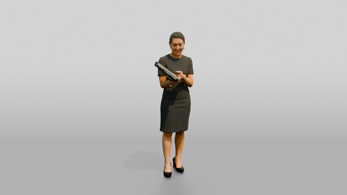 Businesswoman Presenting a Chart on a Laptop