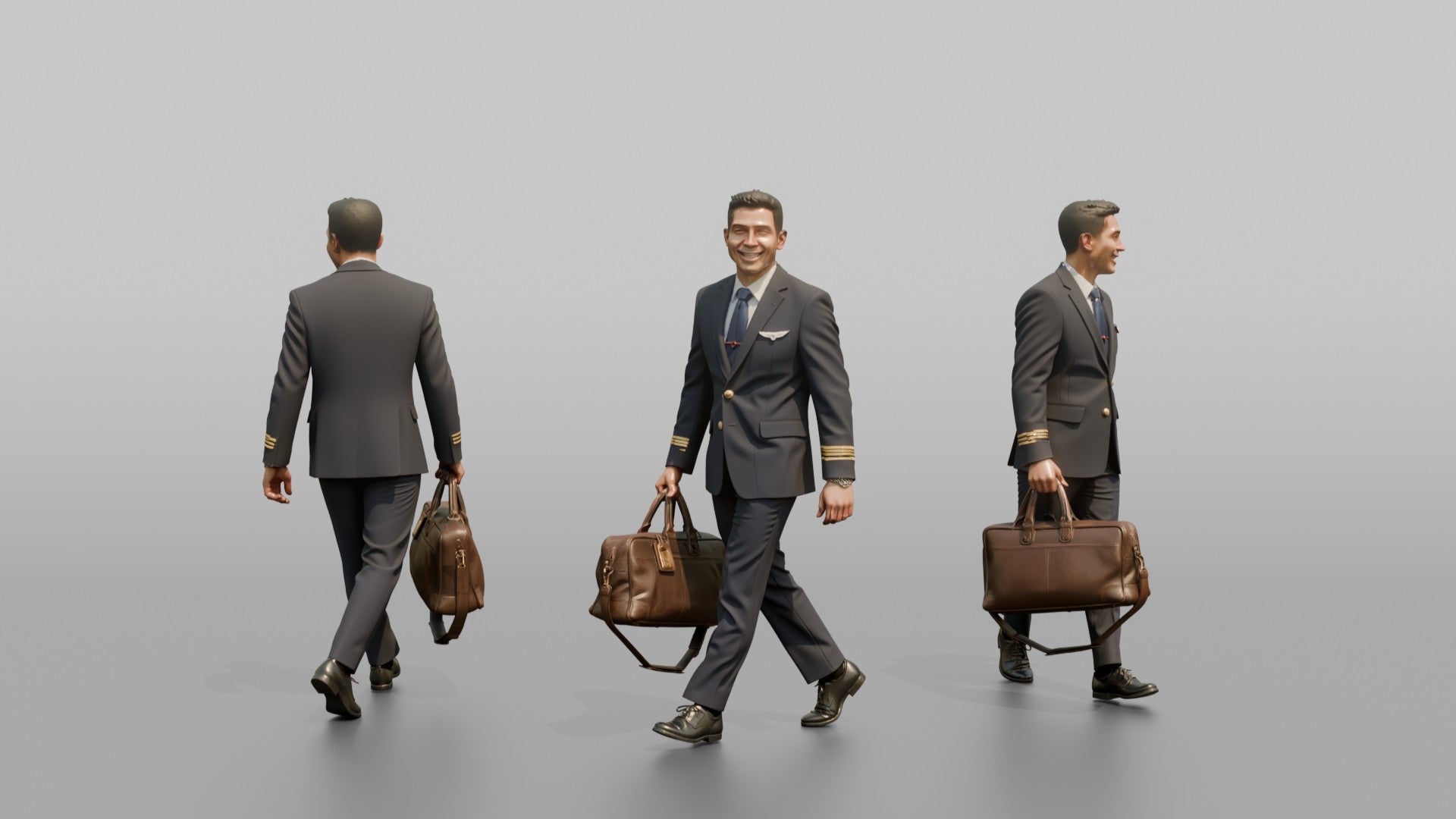 Black Flight Attendant Closing an Overhead Bin