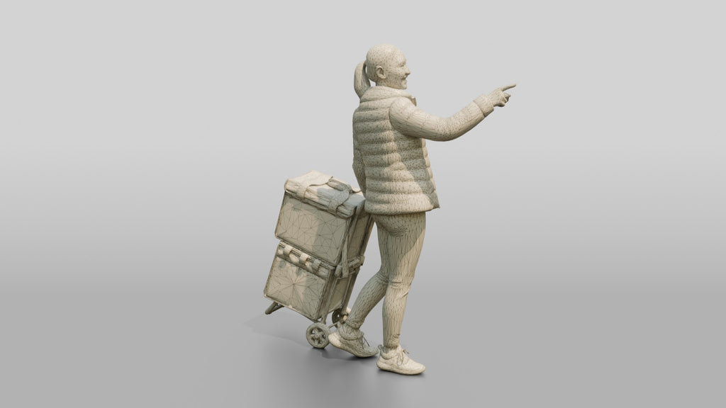 Woman with Delivery Cart