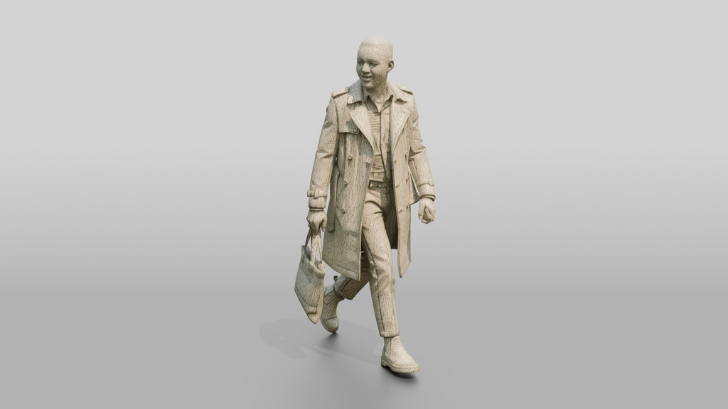 Stylish African Man in a Pink Trench Coat