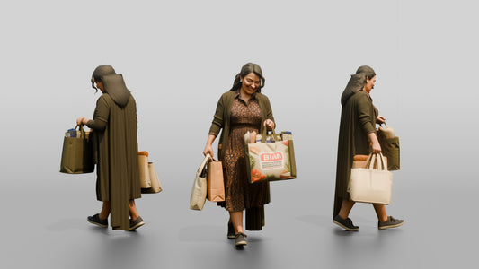 Woman Carrying Shopping Bags