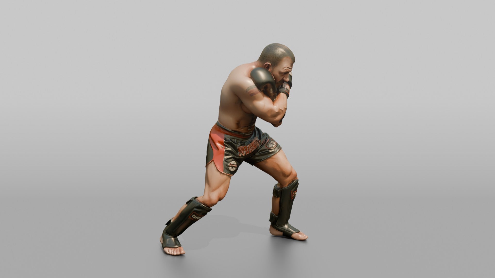 Kickboxer Tight Dutch-style Defensive Block