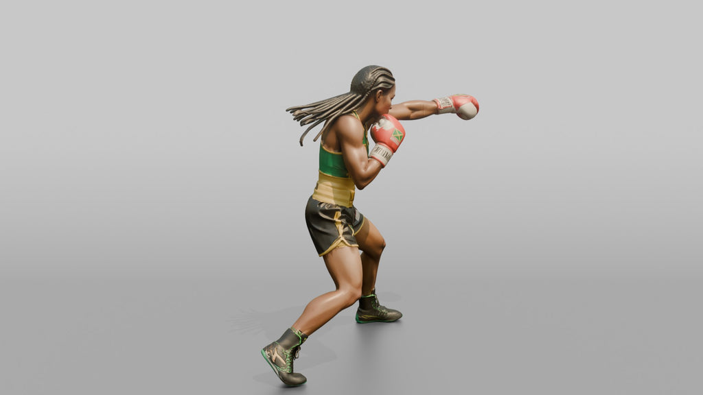 Boxer Explosive Straight Right Punch