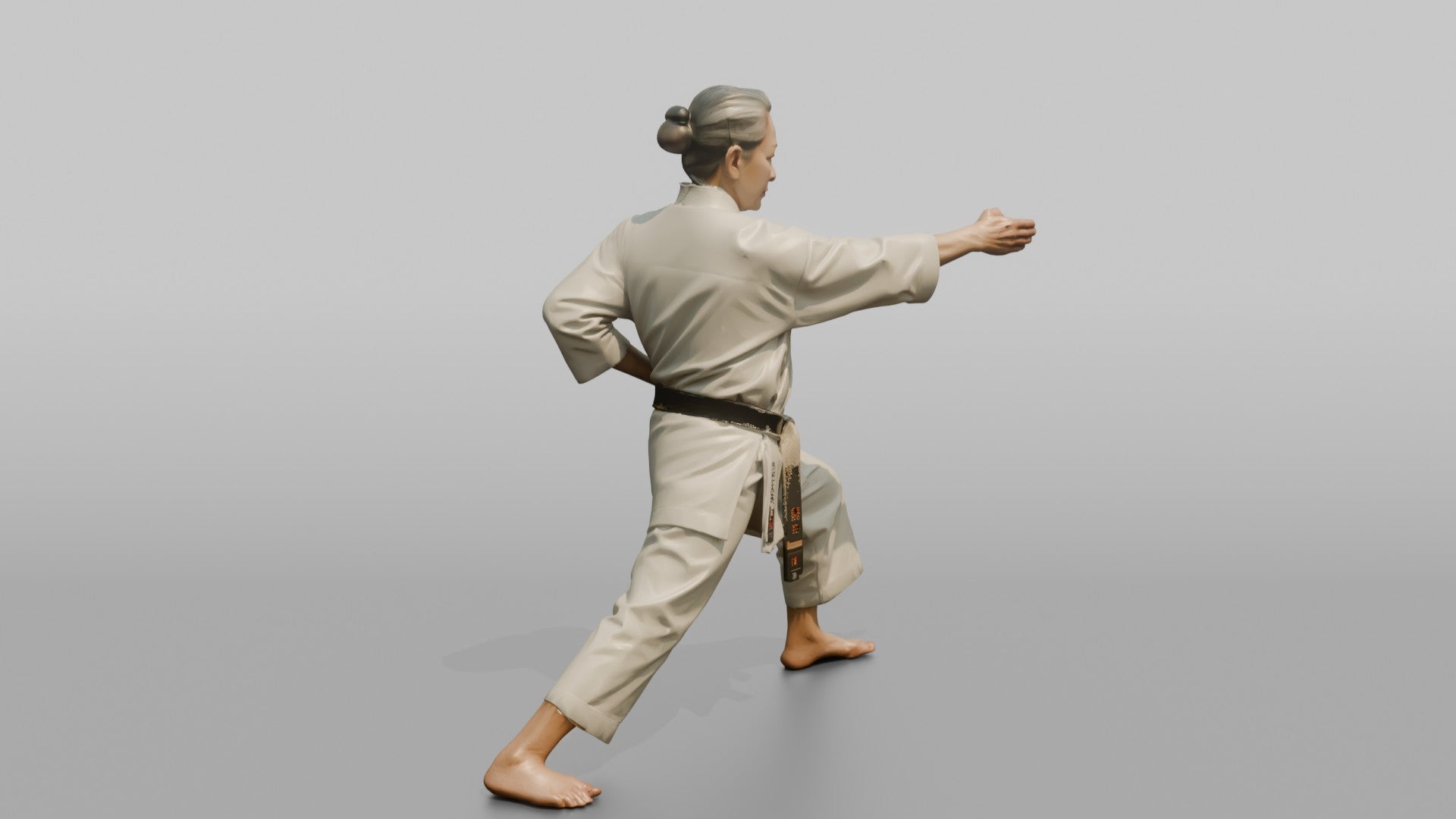 Karate Fighter Precise Spear-hand Strike