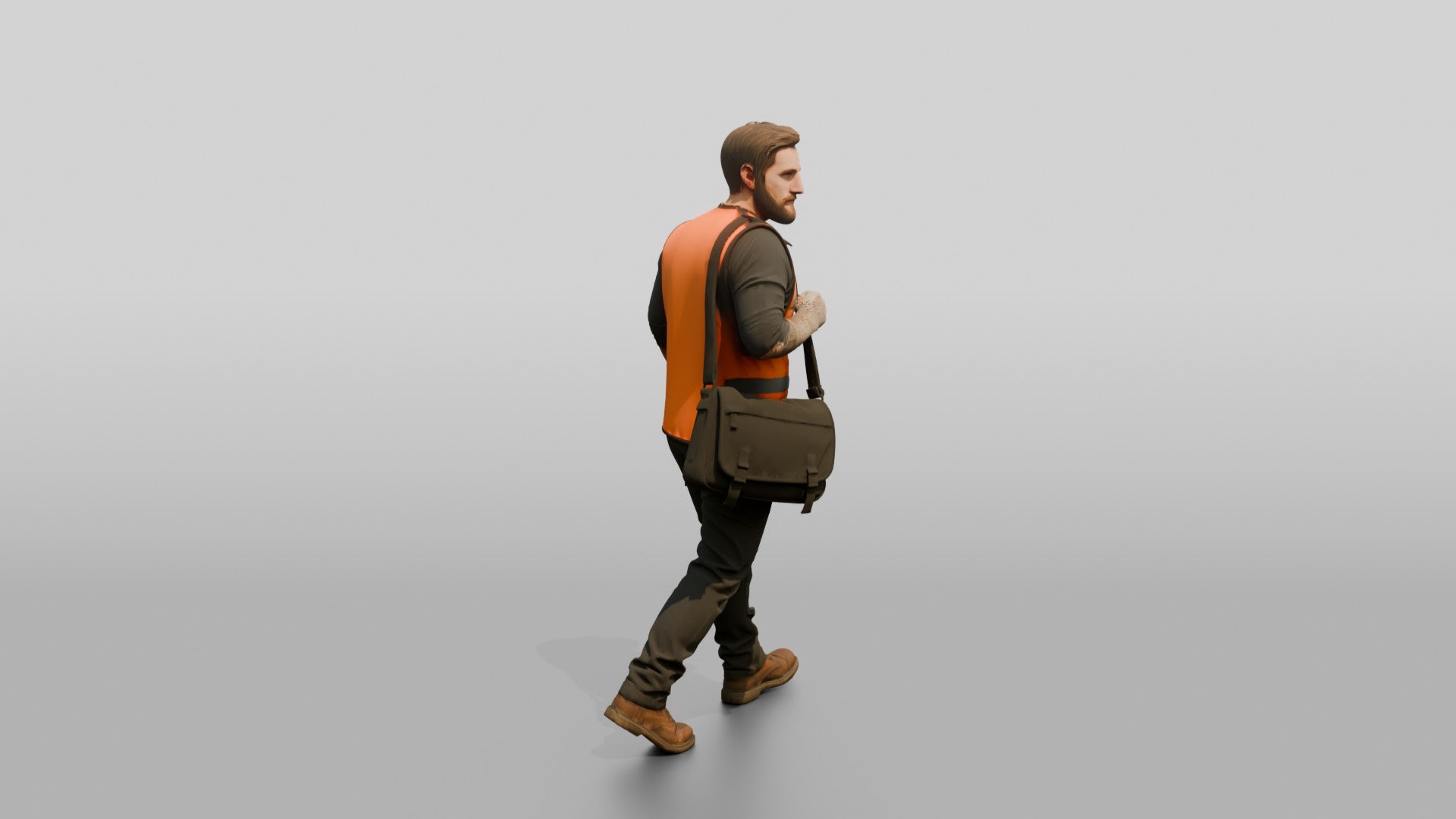 Courier in Hi-Vis Vest