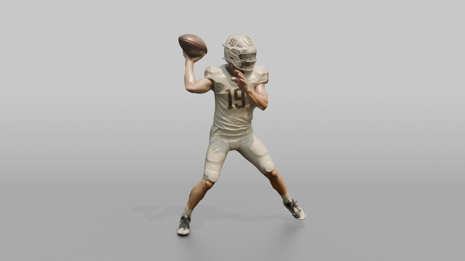 Quarterback Winding Up for a Deep Throw