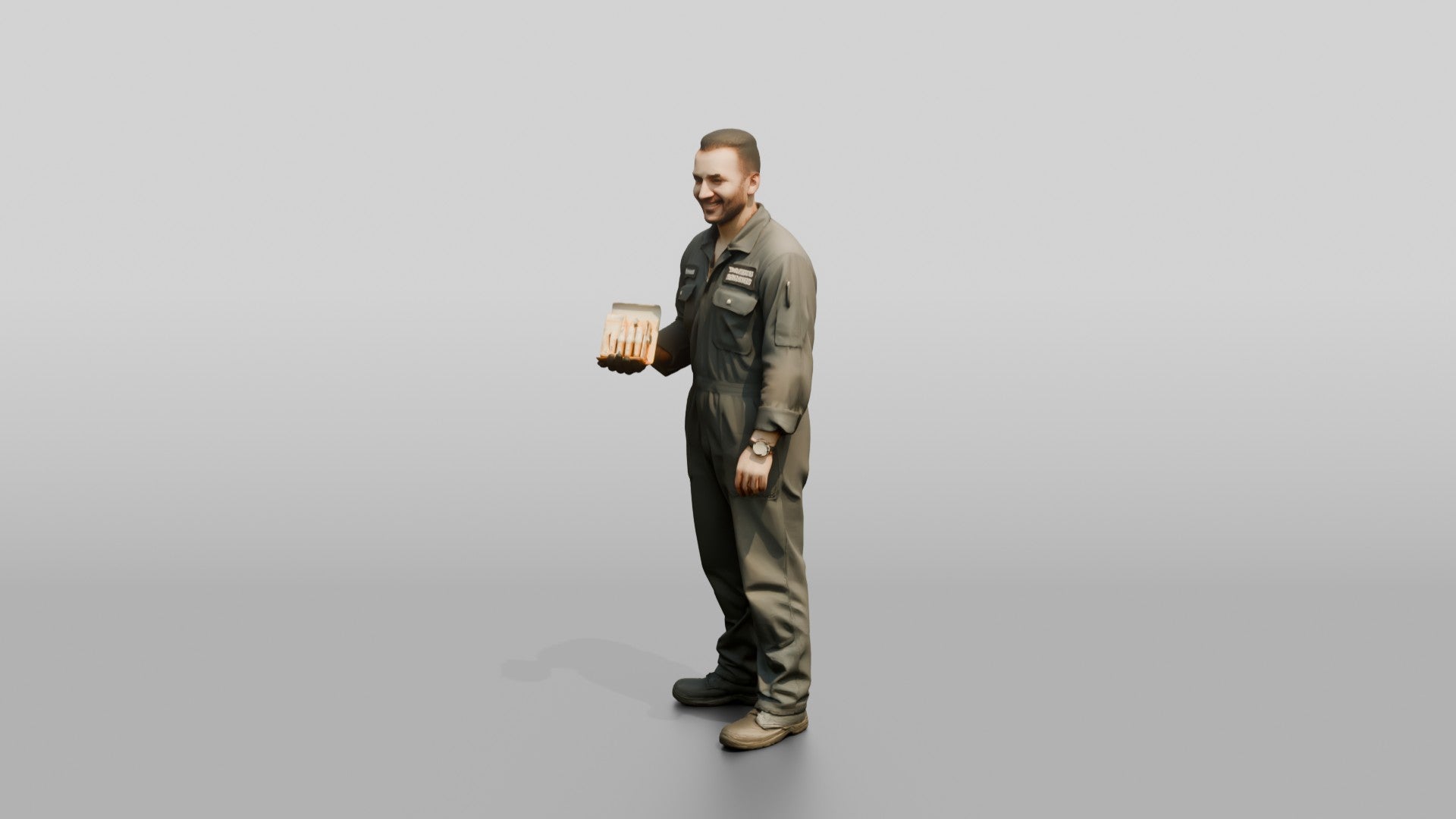 Mechanic Holding Spark Plugs