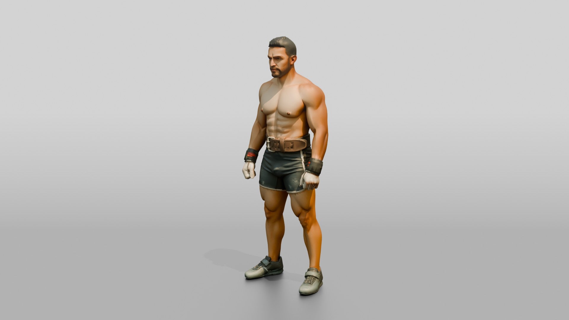 Man in Classic Powerlifter Stance