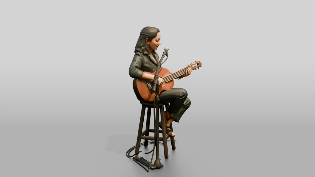 Bossa Nova Guitarist Singing Softly