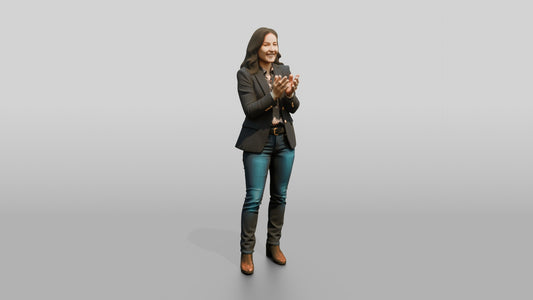 Businesswoman Presenting to an Audience - 3D character model, view 1