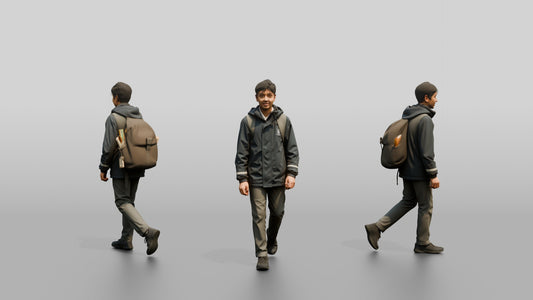 Indian Teen Boy Walking Home from School