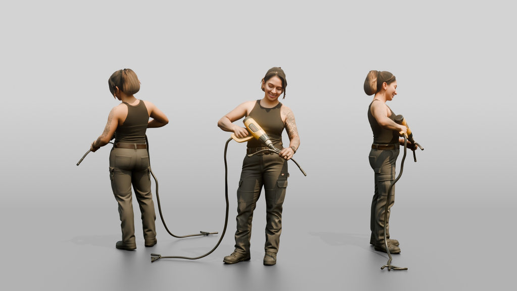 Mechanic Holding a Heat Gun