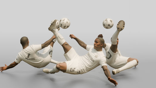 Soccer Player Dynamic Bicycle Kick