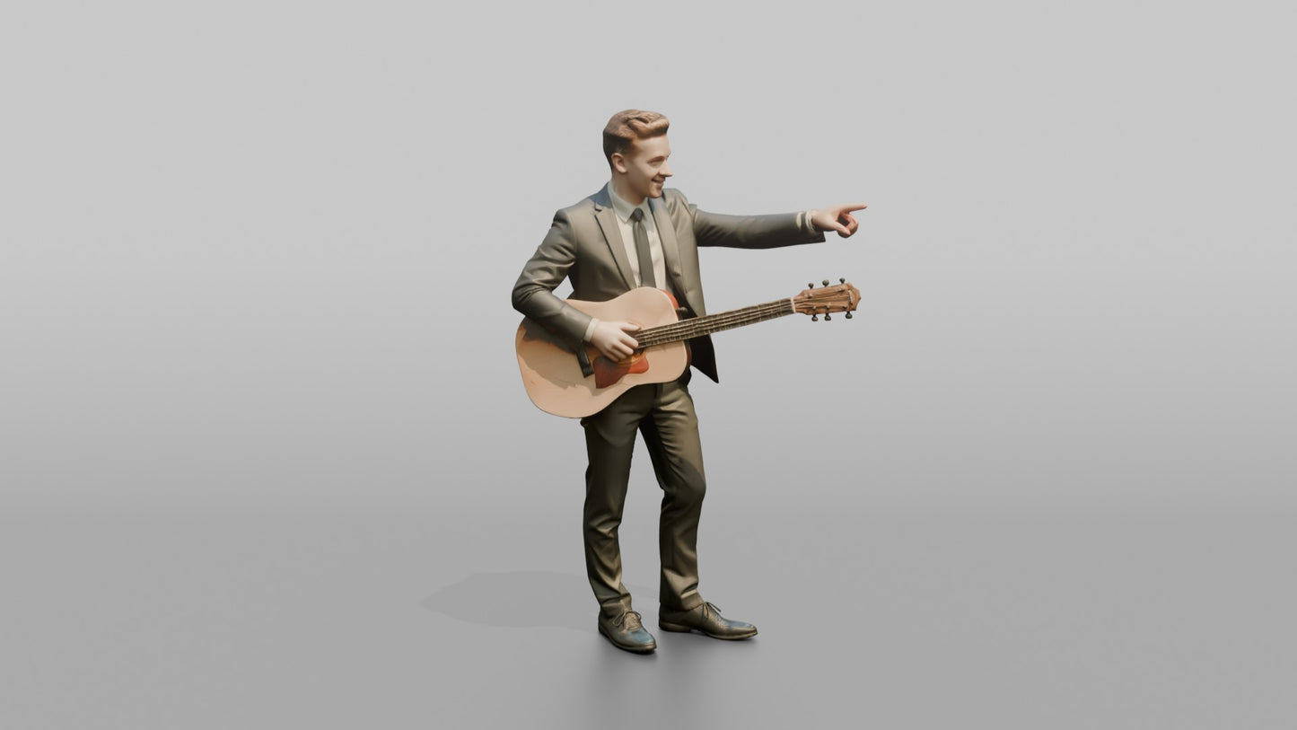 Wedding Guest Playing an Acoustic Guitar