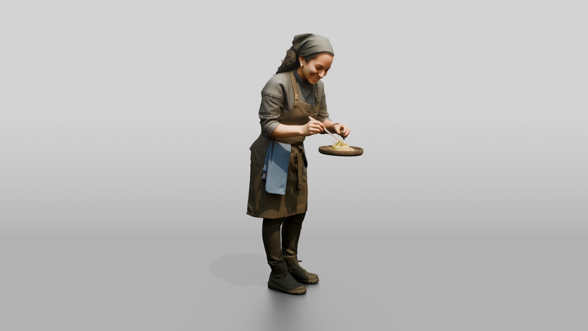Line Cook Arranging Micro-Herbs