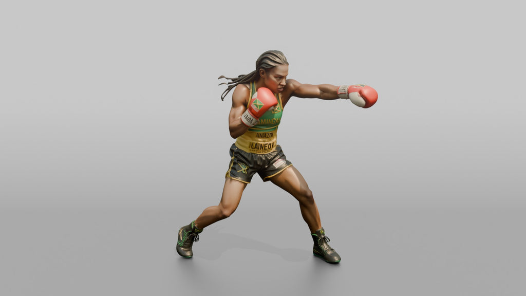 Boxer Explosive Straight Right Punch