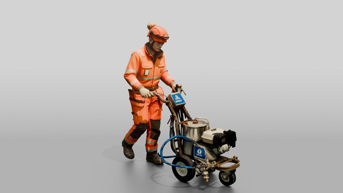 Construction Worker Woman 71 - 3D character model, view 5