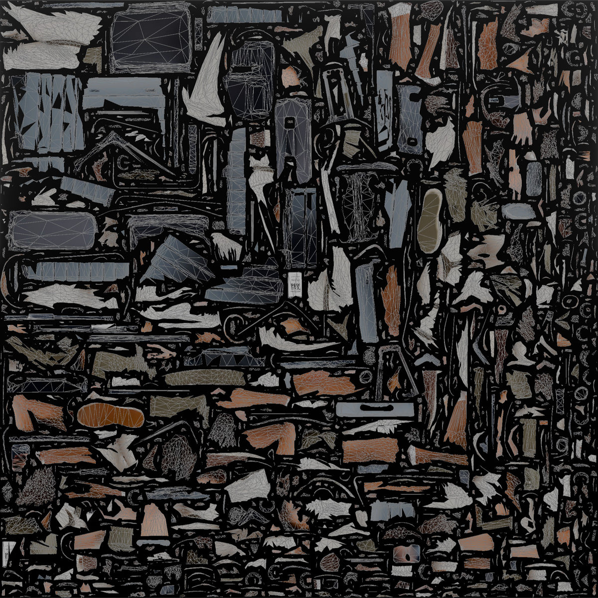 Traveler Leaning Against A Pillar - UV layout, base color map