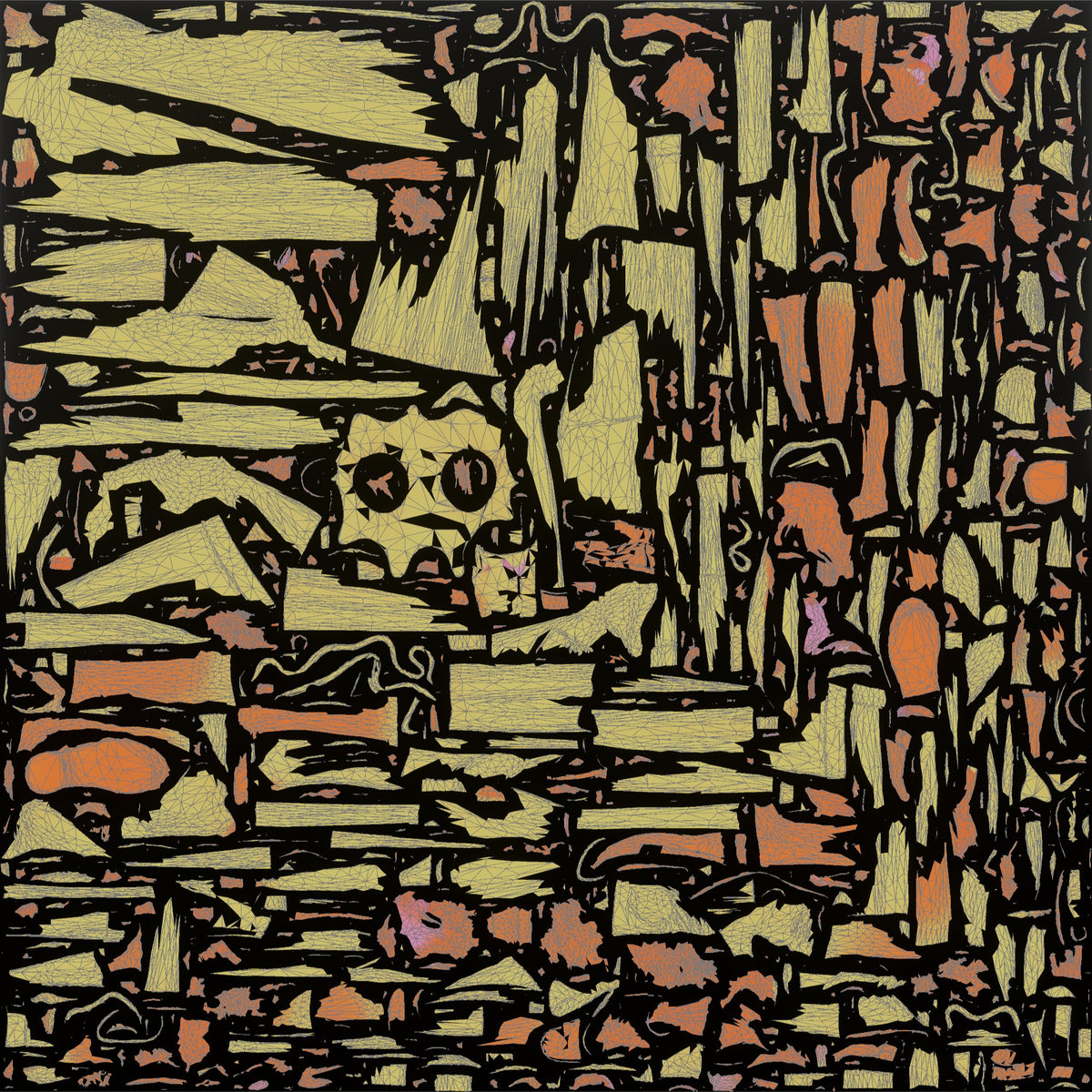 Grandmother Adjusting A Shawl Around Her Shoulders - UV layout, metallic roughness map