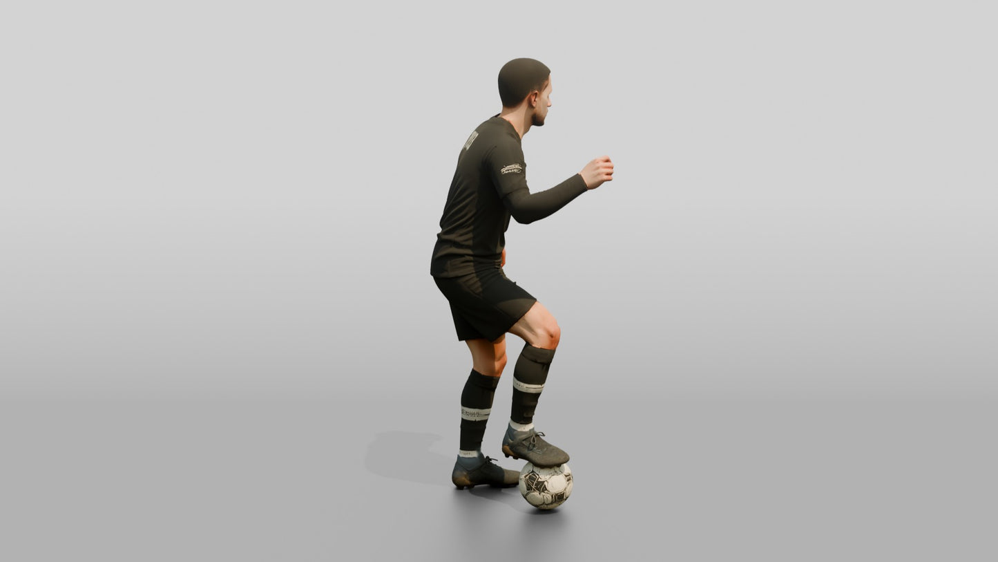 Soccer Player Trapping Ball Under Sole