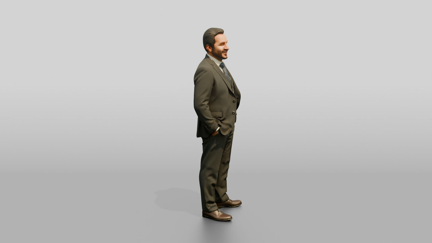 Businessman with Hands in His Pockets