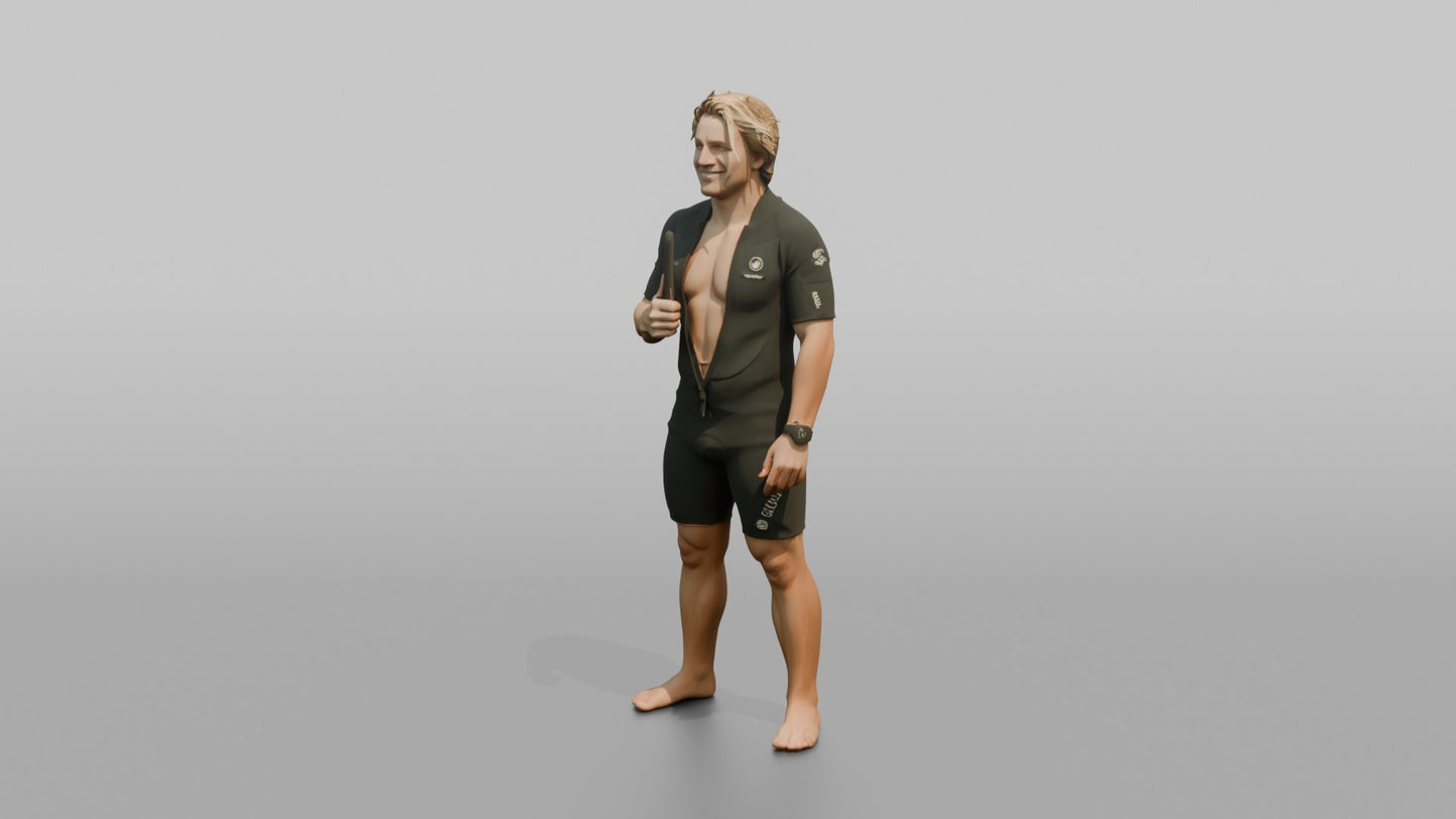 Surfer Giving a Thumbs Up